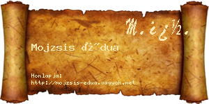 Mojzsis Édua névjegykártya